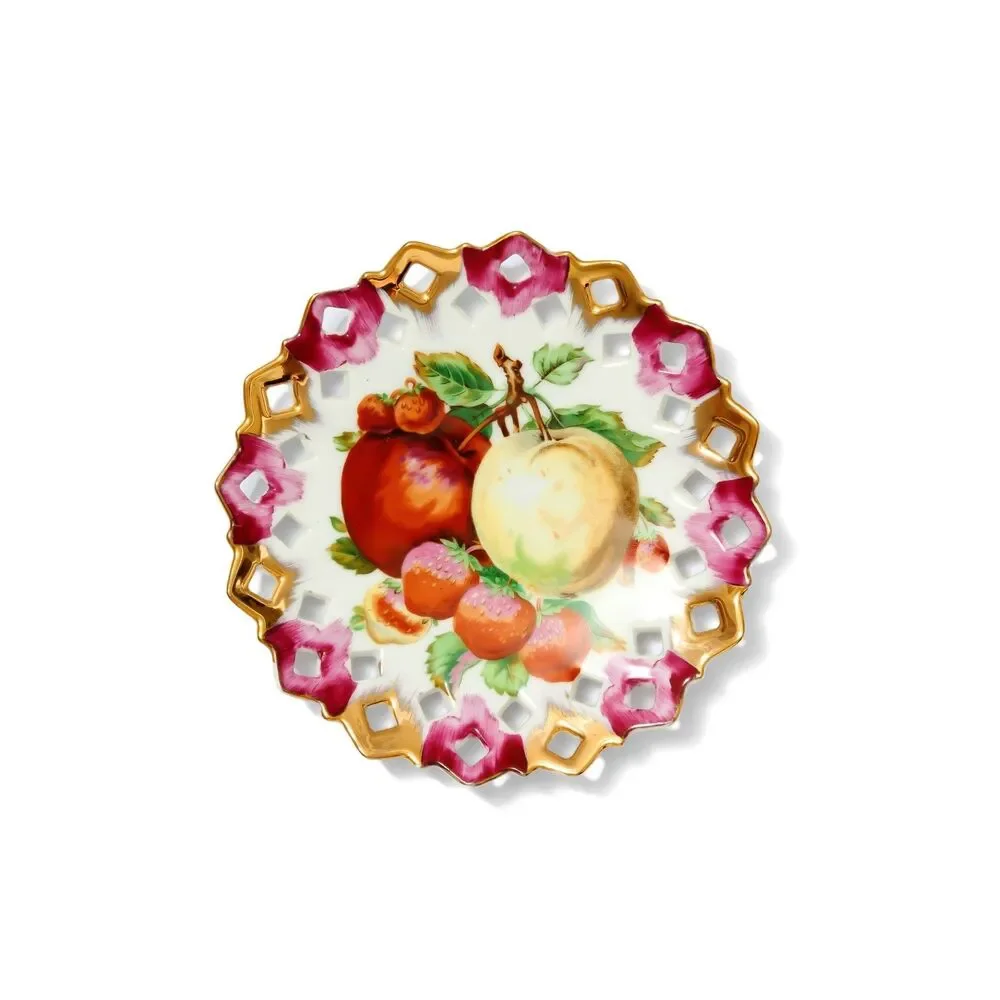 Decorative Dish With Fruit Motif